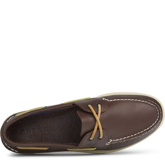 SPERRY MEN'S AUTHENTIC ORIGINAL 2-EYE BOAT SHOE, BROWN, 9 M US